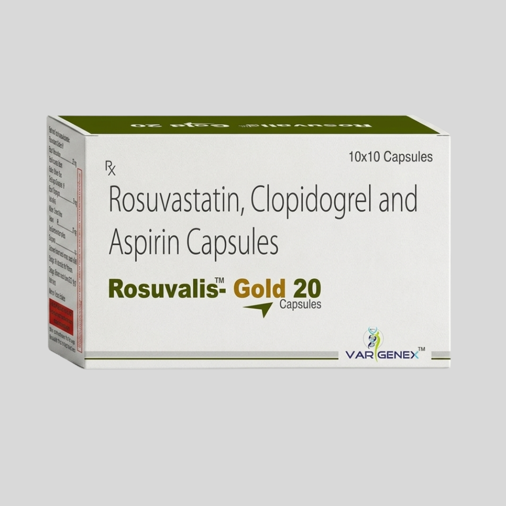 Rosuvalis™ Gold 20 Capsules – Varigenex Pharmaceuticals Private Limited